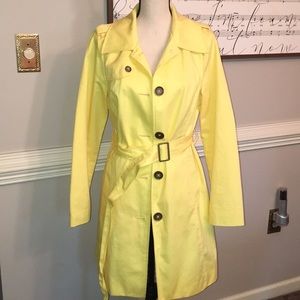 Merona Canary Yellow Canvas Trench Coat